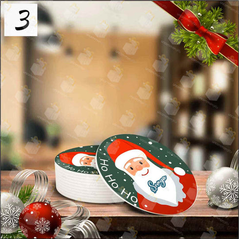 Personalised Christmas MDF Coaster Set of 4